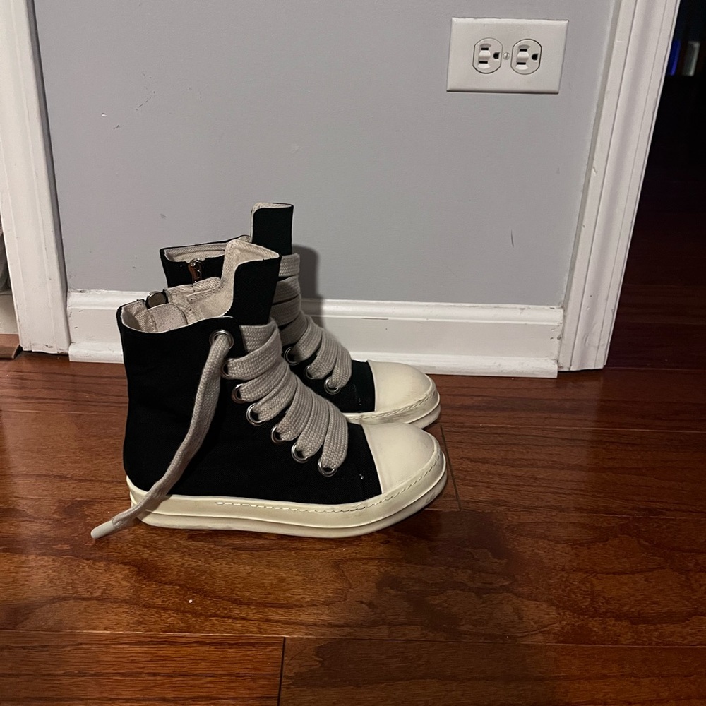 Rick Owen DRKSHDW Jumbo Lace High Black